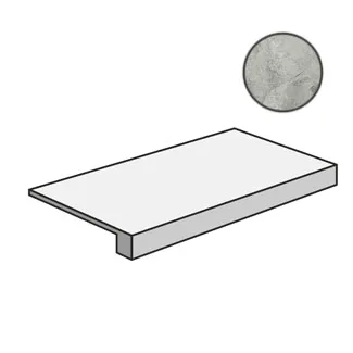Ступень Italon Charme Extra Silver Scalino Frontale 33x60 матовая