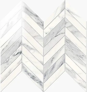Мозаика Novabell Chevron Calacatta Bianco Lapp. IMP 882L 24,7x30 лаппатированная