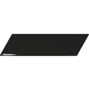 Плитка Equipe Chevron Wall Black Left 23356 5,2x18,6 глянцевая