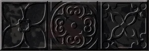 Декоративный элемент Cifre Bulevar Altair Black Decor 10x30 глянцевый
