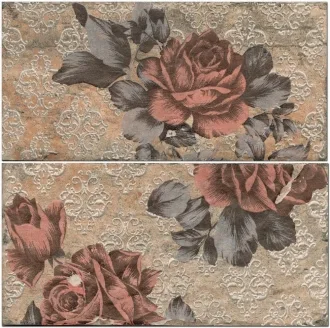 Chicago Inserto Vintage S/2 Roses South Side 1047609