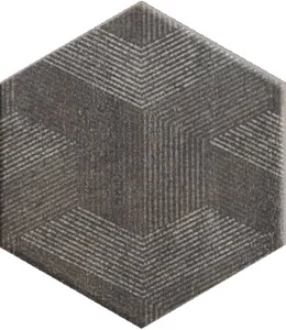 Керамогранит Cir Docklands Hexagon Freeport Black 24x27,7 матовый