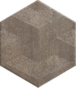 Керамогранит Cir Docklands Hexagon Freeport Brown 24x27,7 матовый