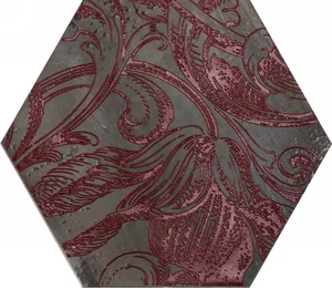 Декоративный элемент Cir Fuoritono Esagona Fuoridamasco Rosso S/6 1073737 24x27,7 матовый
