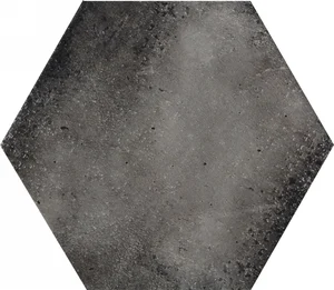 Керамогранит Cir Fuoritono Esagona Nero Opaco Matt 1072711 24x27,7 матовый