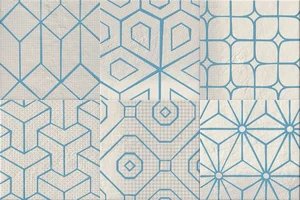 Декоративный элемент Cir Mat Dec Blu Mix Cloud 6 1055570 20x20 матовый