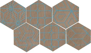 Декоративный элемент Cir Mat Dec Blu Mix Sandal 6 Esagona 1055566 24x27,7 матовый