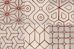 Декоративный элемент Cir Mat Dec Red Mix Oyster 6 1055573 20x20 матовый