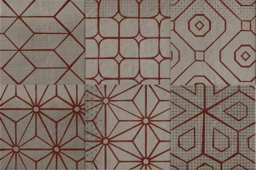 Декоративный элемент Cir Mat Dec Red Mix Zink 6 1055575 20x20 матовый