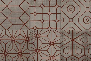 Декоративный элемент Cir Mat Dec Red Mix Zink 6 1055575 20x20 матовый