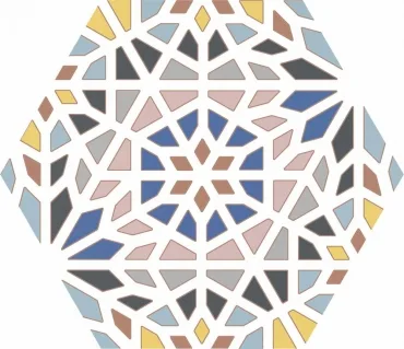 Керамогранит Codicer Hex. Kasbah Mix Colors 22x25 матовый