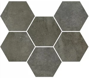 Мозаика Coliseumgres Expo Dark Mosaico Hexagon 620110000174 25x29 матовая
