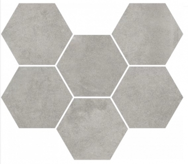 Мозаика Coliseumgres Expo Grey Mosaico Hexagon 620110000173 25x29 матовая
