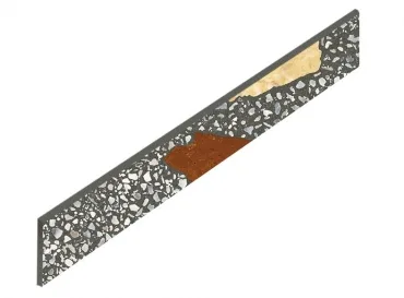 Бордюр Coliseumgres Palladio Black Battiscopa 610130005320 7,2x60 натуральный