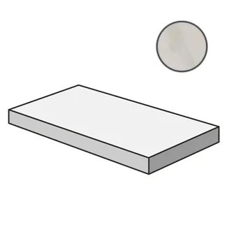 Ступень Coliseumgres Portofino Bianco Scalino 90 Angolo Sx 33x90 матовая