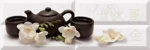 Панно Absolut Keramika Composicion Japan Tea 04 20x60 глянцевое