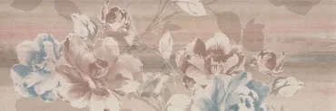 Декоративный элемент Azulejos Alcor Copenhague Dec. Flower Perla 1 25x75 глянцевый