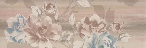 Декоративный элемент Azulejos Alcor Copenhague Dec. Flower Perla 1 25x75 глянцевый