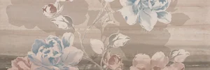 Декоративный элемент Azulejos Alcor Copenhague Dec. Flower Perla 2 25x75 глянцевый
