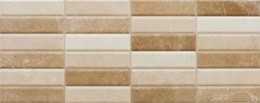 Мозаика Europa Ceramica Crema Marfil Emperador Mosaico 20x50 глянцевая