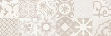 Вставка Creto Dover Patchwork Ivory W/DEC M NR Satin 1 СCG20D17200B 25x75 матовая