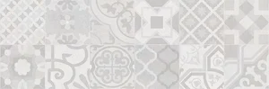 Вставка Creto Dover Patchwork Pearl W/DEC M NR Satin 1 ССG23D17200B 25x75 3D (объёмная) матовая