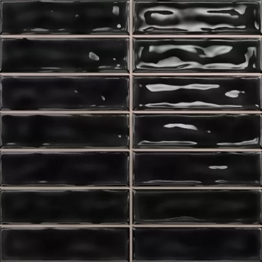 Плитка Dar Ceramics Sticks Black 7325 20x20 глянцевая