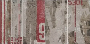 Декоративный элемент ABK Dec. Murales Silver Mix4 Rett. DKR03113 30x60 матовый