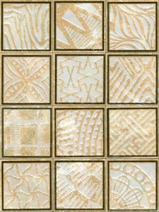Вставка Dual Gres Dec. Orbit Olambrilla Kenia Gold 7,5x7,5 матовая