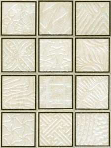 Вставка Dual Gres Dec. Orbit Olambrilla Kenia Marfil 7,5x7,5 матовая
