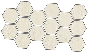Мозаика Mutina Dechirer Mosaico random decor Bianco PUDD41 22x45 матовая