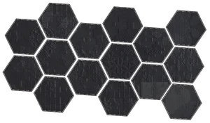 Мозаика Mutina Dechirer Mosaico random decor Nero PUDD44 22x45 матовая