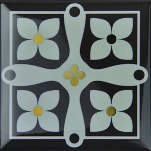 Декоративный элемент Monopole Decor Etna Gold B 15x15 глянцевый