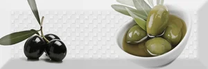 Декоративный элемент Absolut Keramika Decor Olives Fluor 02 10x30 глянцевый