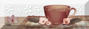 Декоративный элемент Absolut Keramika Decor Tea 02 A Fosker 10x30 глянцевый