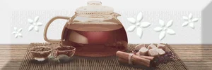 Декоративный элемент Absolut Keramika Decor Tea 02 B Fosker 10x30 глянцевый