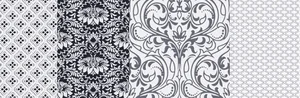Декоративный элемент Marazzi Italy Decoro Diamond White/Black DCTV 25x76 глянцевый