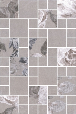 Декоративный элемент Kerama Marazzi Декор Александрия серый мозаичный 180/8266 20x30 матовый