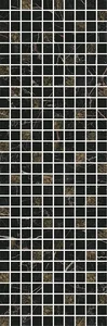 Kerama Marazzi Декор Астория черный мозаичный MM12111 25x75 глянцевый