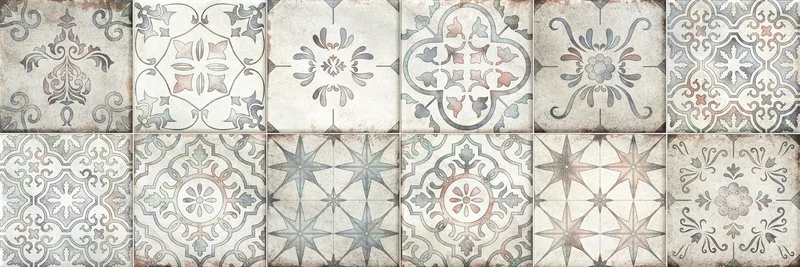 Плитка Delacora WT93LCA55 Майолика разноцветный / Maiolica Color 30x90 глянцевая