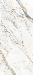 Спеченный камень Delfone DC6M85BR1 Apuan Sculpture White Apuan Marble Gold 120x270 сатинированный