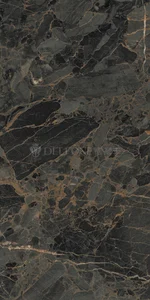 Спеченный камень Delfone DA1224JG12A090N Laurent Black Gold Black Gold Breccia 120x240 структурированный