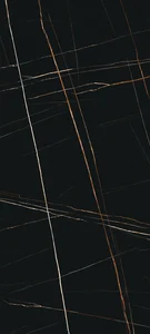 Спеченный камень Delfone DB2M70BC-Y Laurent Black Gold Black Gold Linear Vein 160x320 матовый