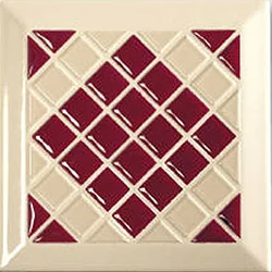 Декоративный элемент Tonalite Diamante Kyoto Bordeaux 15x15 глянцевый