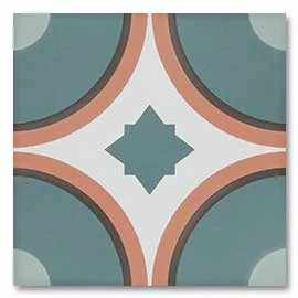 Керамогранит DNA Sync Circle Blue 150x150 матовый