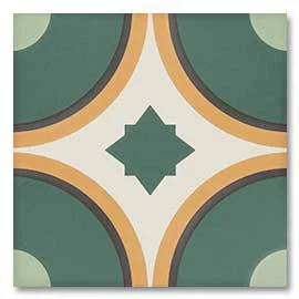 Керамогранит DNA Sync Circle Green 150x150 матовый