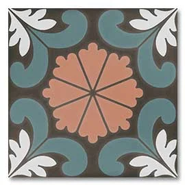 Керамогранит DNA Sync Flower Blue 150x150 матовый