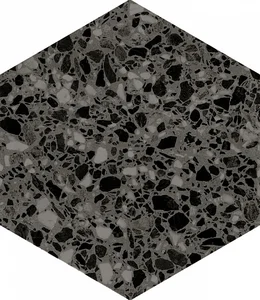 Керамогранит DNA Terrazzo Graphite 32x36,8 матовый