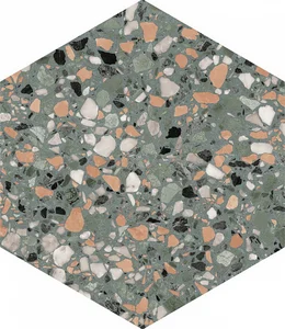Керамогранит DNA Terrazzo Teal 32x36,8 матовый