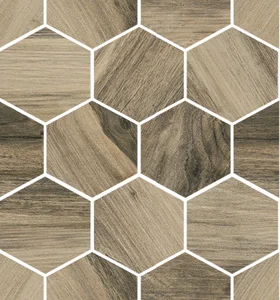 Мозаика Dom All Wood Noce Esagona Mix 35x37,5 матовая